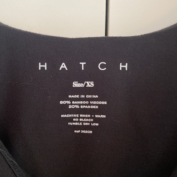 Hatch Maternity Midi Dress Size XS Bodycon Black Long Sleeve Built in Bra - Picture 4 of 8